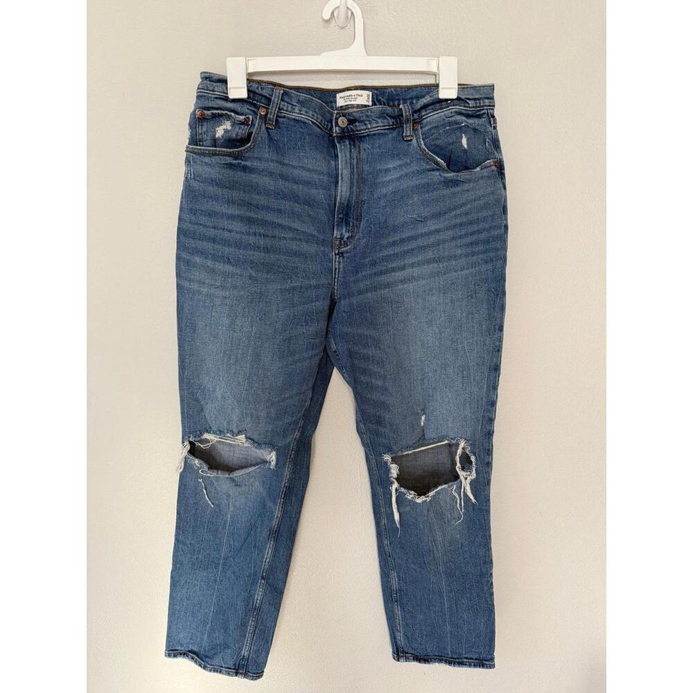 Abercrombie & Fitch ultra high rise the ankle straight jeans size 34/18 long